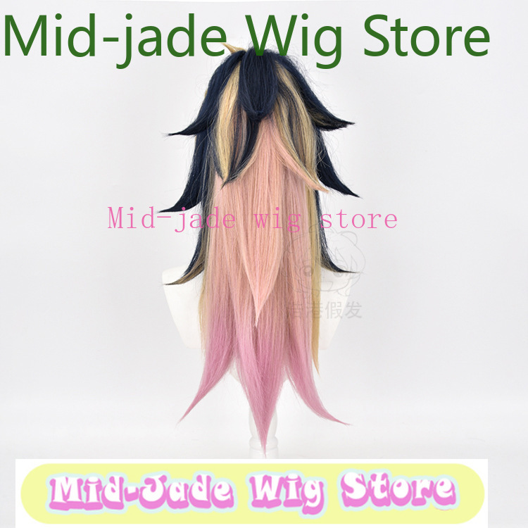 Anime Cosplay Blue Hair - LOL KDA Akali Cosplay-Perücke, Marineblau, Lila,