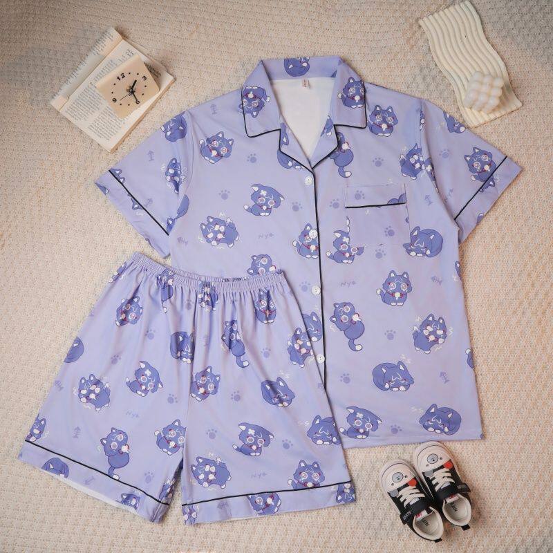 Anime Cosplay Ladies - Genshin Impact Wanderer Cosplay-Kostüm, Sommer-Pyjama mit