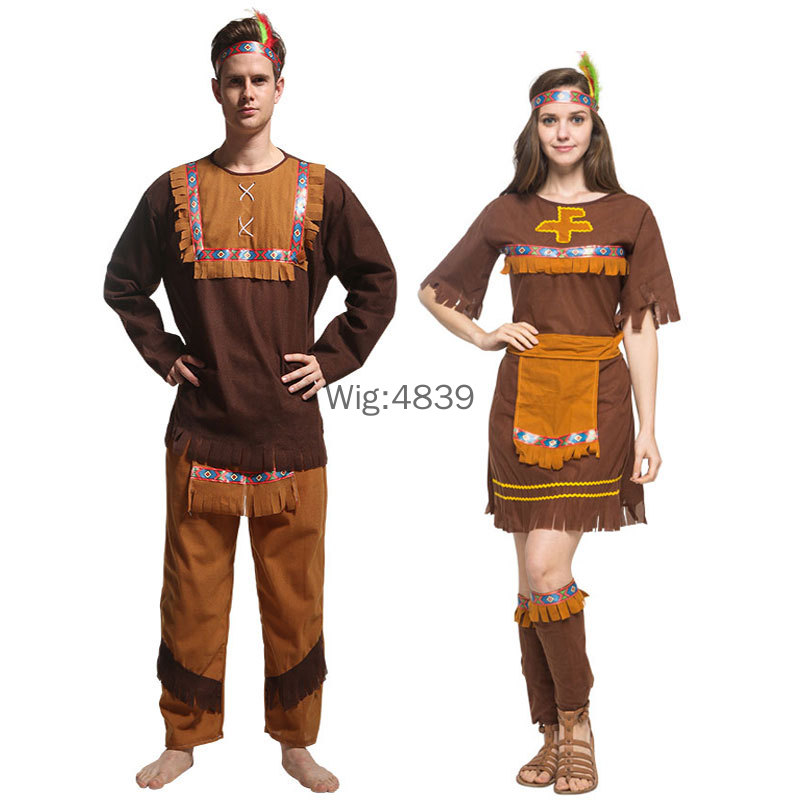 Anime Cosplay Couple - Halloween-Kostüm für Erwachsene, Paar, indische einheimische