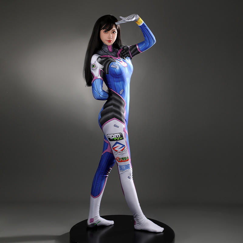 Damen Dva Cosplay Komplett-Out – Anime Cosplay Jumpsuit Bewertung und Preis