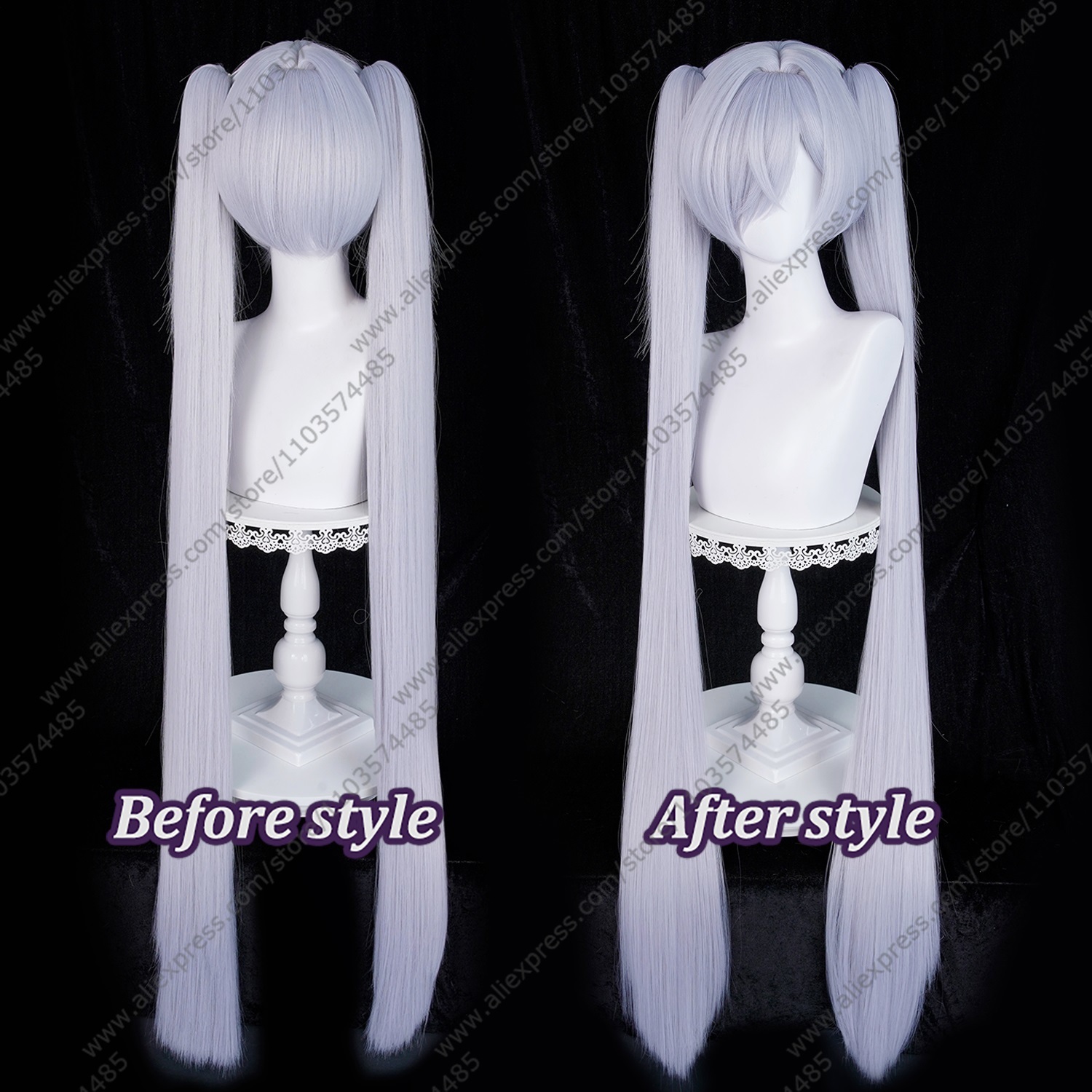 Anime Cinderella Cosplay-Perüc – Anime Cosplay Blue Hair Bewertung und Preis